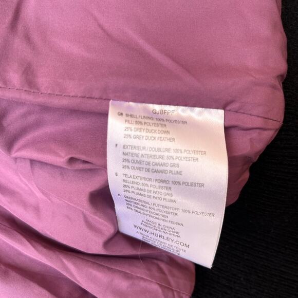 Hurley Vintage Y2K Retro Puffer Down Filled Snowboard Ski Insulated Vest S/M - Picture 10 of 13